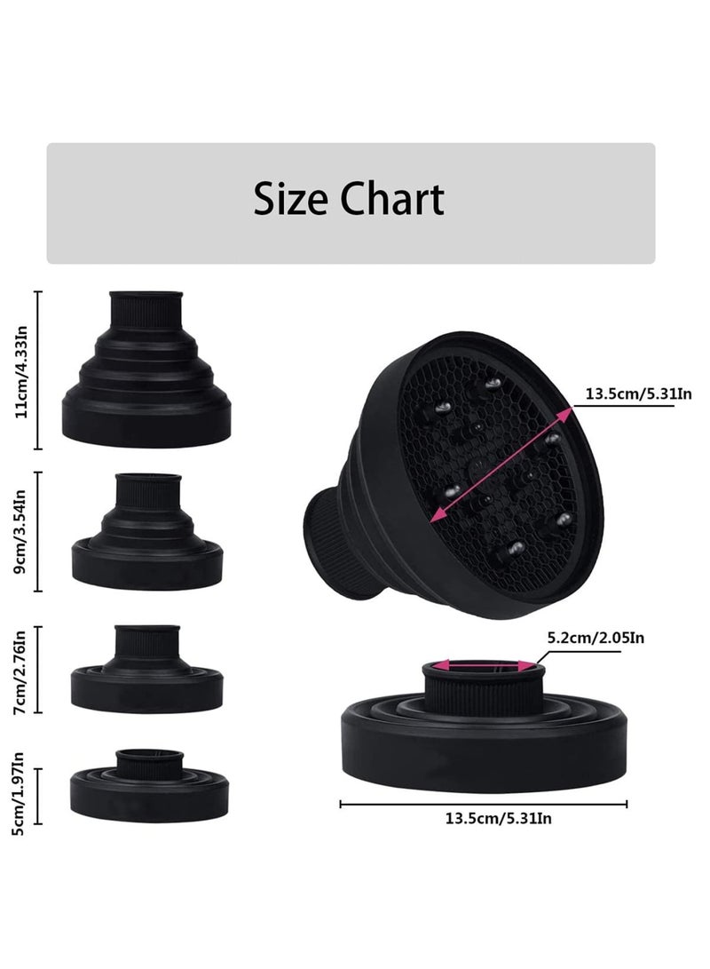 Barakah Universal Hair Diffuser Attachment for Hairdryers, Collapsible Professional Blow Dryer Diffuser, Adjustable Diffuser with Comb for Curly and Natural Wavy Hair, Fits Most Hair Dryers - Image 5